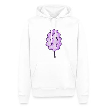 Barbe à papa violet - Sweat à capuche Premium bio Homme - blanc - Devant - Nico (187cm)