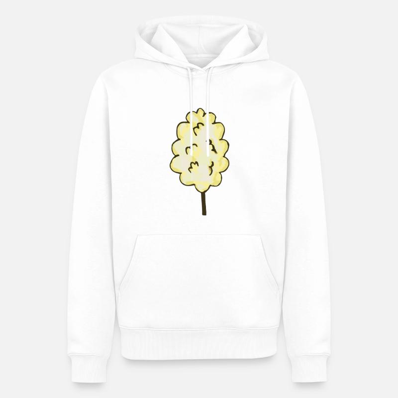 Barbe à papa jaune - Sweat à capuche Premium bio Homme - blanc