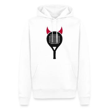 Padel Player Padel Tennis Devil Girl Padel - Men’s Premium Organic Hoodie - white - Front - Nico (187cm)