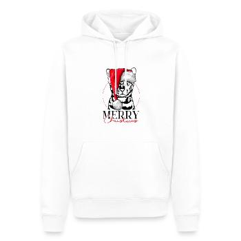 Père Noël Bengale chat joyeux Noël chat Wilsigns - Sweat à capuche Premium bio Homme - blanc - Devant - Nico (187cm)