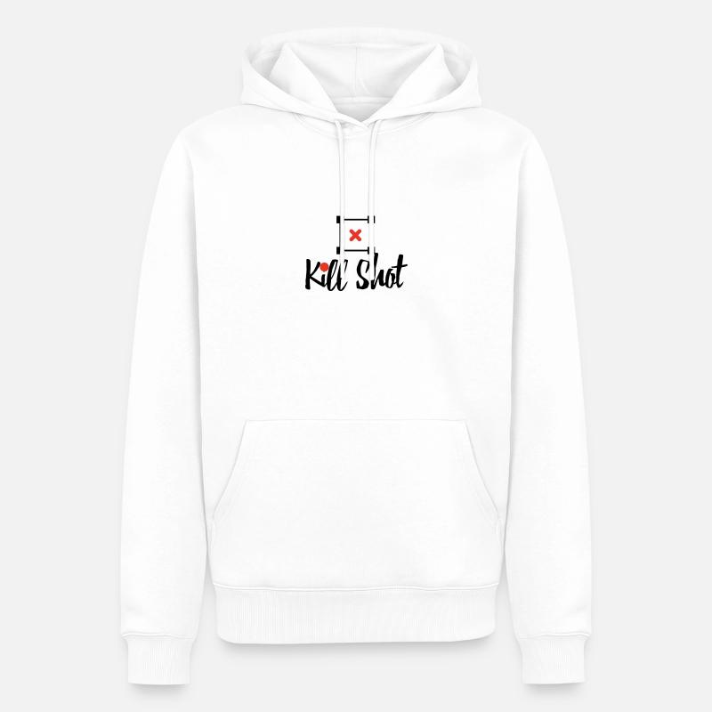 Kill Shot - Männer Premium Bio Hoodie - Weiß