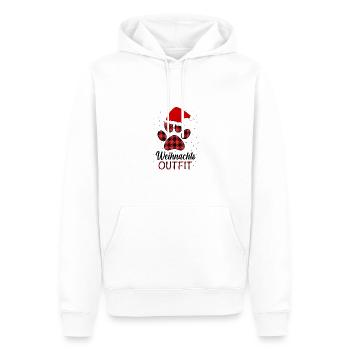 Merry Christmas Weihnachts Outfit mit Hund - Männer Premium Bio Hoodie - Weiß - Vorne - Nico (187cm)