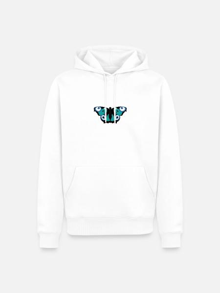 Nazar Butterfly - Männer Premium Bio Hoodie - Weiß