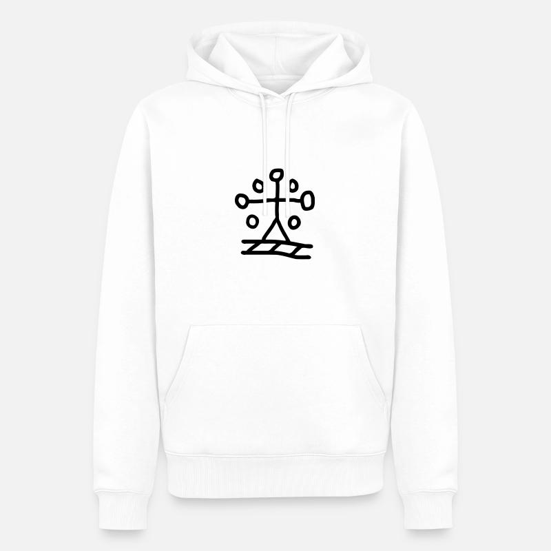 Noide-Dirre - Sweat à capuche Premium bio Homme - blanc