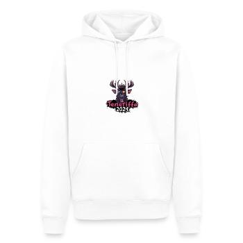 Teneriffa 2024 Hirsch - Männer Premium Bio Hoodie - Weiß - Vorne - Nico (187cm)