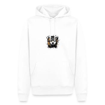 Akita Hund Porträt - Männer Premium Bio Hoodie - Weiß - Vorne - Nico (187cm)