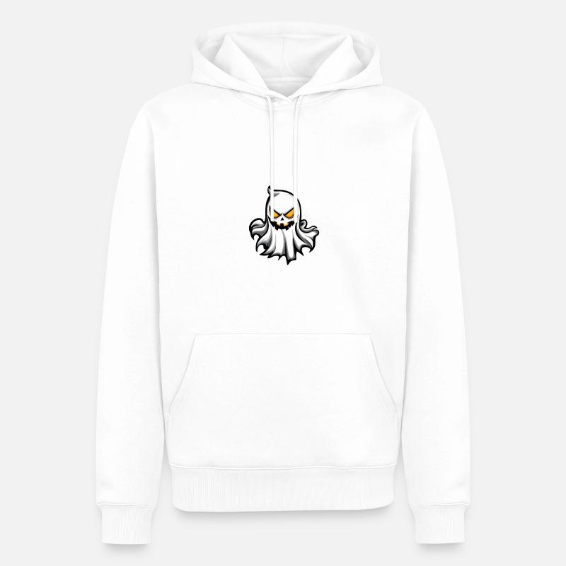 Geist Halloween Comic - Männer Premium Bio Hoodie - Weiß