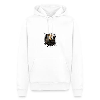 Adler Kopf Porträt Krone - Männer Premium Bio Hoodie - Weiß - Vorne - Nico (187cm)