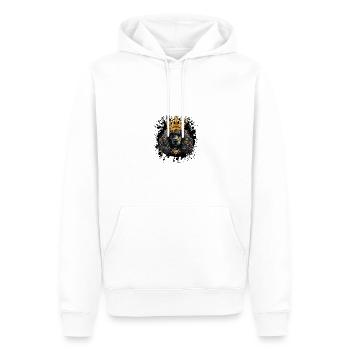 Pudel Hund Kopf Porträt Krone - Männer Premium Bio Hoodie - Weiß - Vorne - Nico (187cm)
