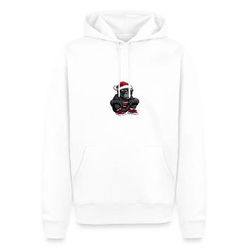 Gorilla Weihnachten X-Mas - Männer Premium Bio Hoodie - Weiß - Vorne - Nico (187cm)