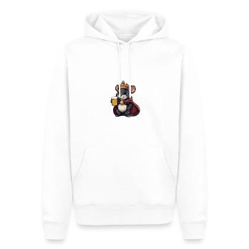 Souris Bière Drôle - Sweat à capuche Premium bio Homme - blanc - Devant - Nico (187cm)