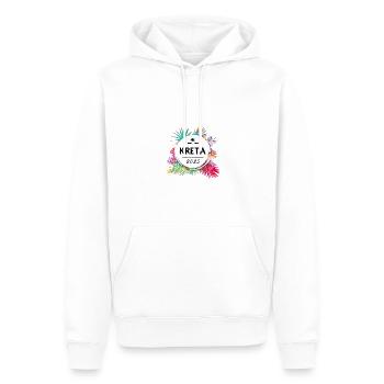 Crète 2025 Coloré - Sweat à capuche Premium bio Homme - blanc - Devant - Nico (187cm)