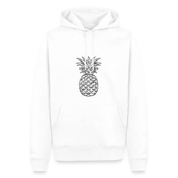 Ananas - Männer Premium Bio Hoodie - Weiß - Vorne - Nico (187cm)