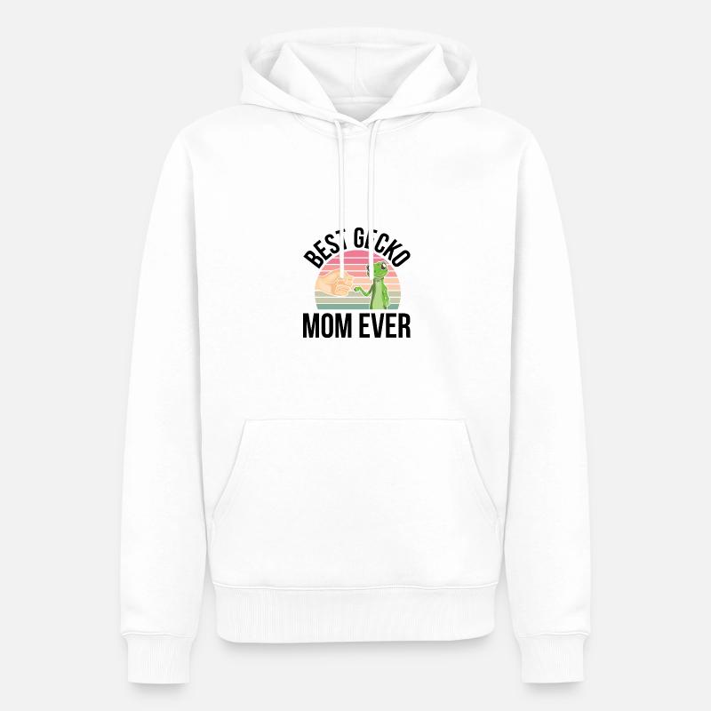 Gecko - Sweat à capuche Premium bio Homme - blanc