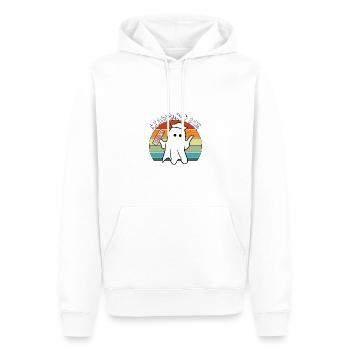 Vintage Halloween Ghost Cardiology Boo Nursing Fun - Männer Premium Bio Hoodie - Weiß - Vorne - Nico (187cm)