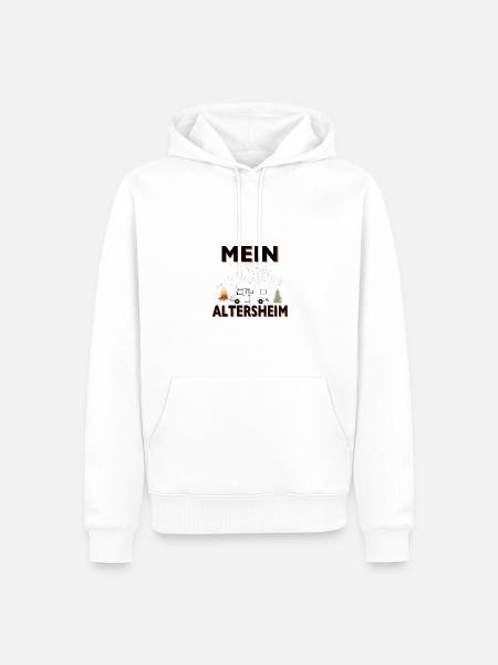 Mein Altenheim ist überall - Männer Premium Bio Hoodie - Weiß