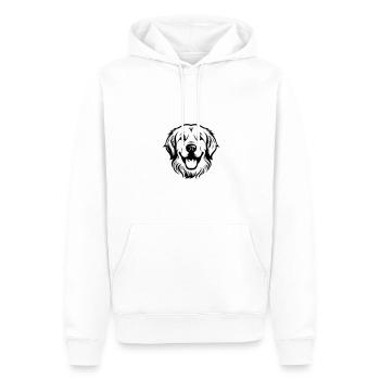 Golden Retriever Dog Head - Men’s Premium Organic Hoodie - white - Front - Nico (187cm)