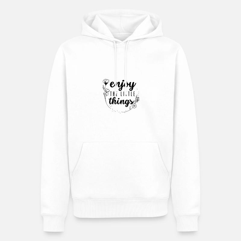 Enjoy the little things - Sweat à capuche Premium bio Homme - blanc