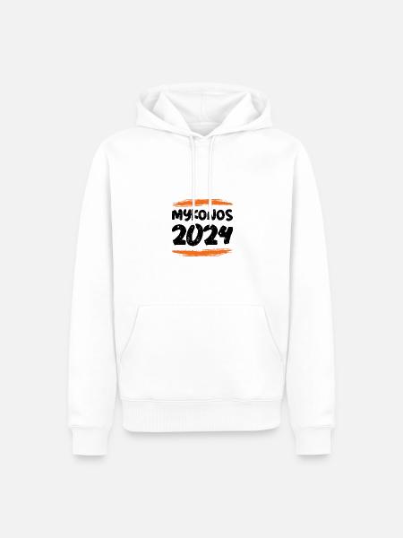 Mykonos 2024 - Männer Premium Bio Hoodie - Weiß