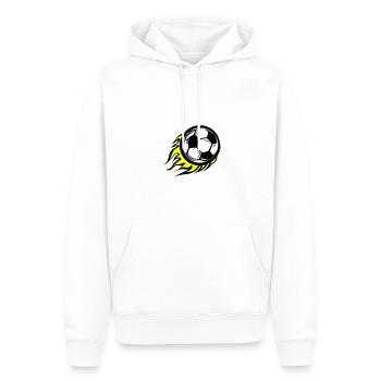 Fussball Symbol Feuer - Männer Premium Bio Hoodie - Weiß - Vorne - Nico (187cm)