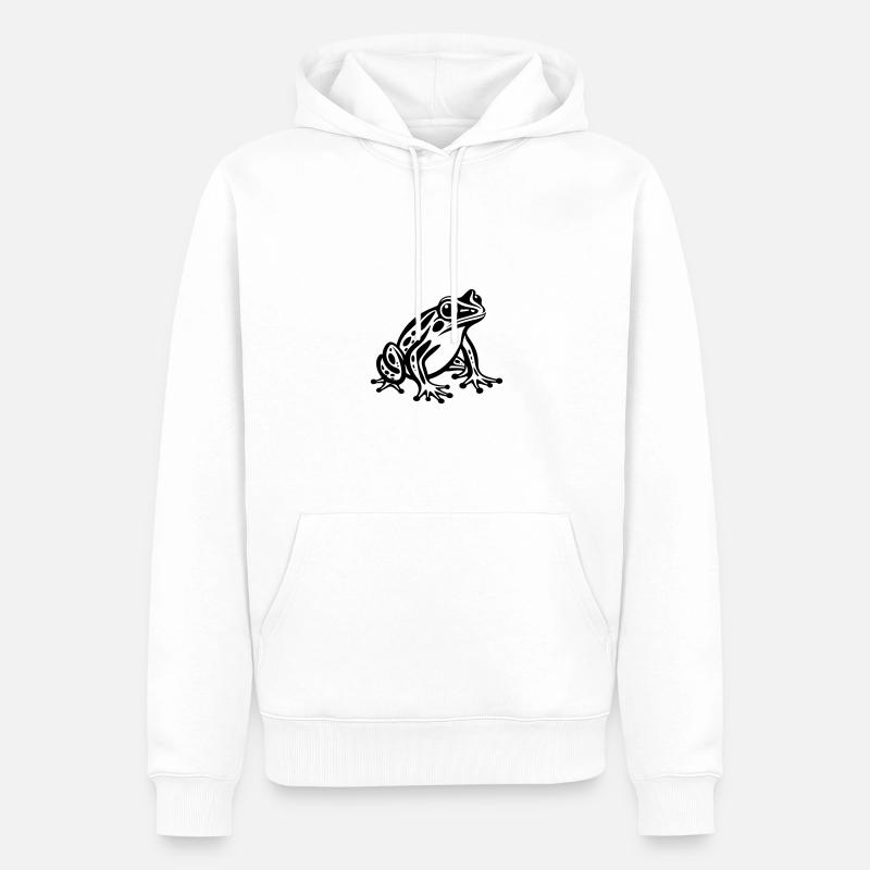 Frosch Tier - Männer Premium Bio Hoodie - Weiß