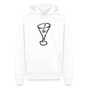 Cocktail,Bar,Nachtleben,Alkohol,Spaß,Getränk - Männer Premium Bio Hoodie - Weiß - Vorne - Nico (187cm)