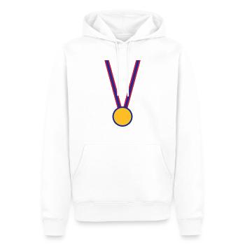 Medal - Männer Premium Bio Hoodie - Weiß - Vorne - Nico (187cm)