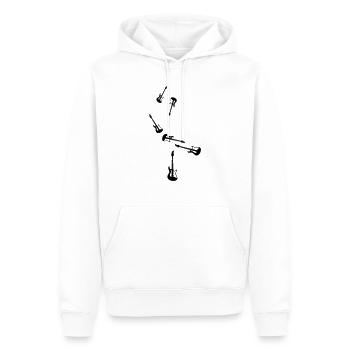 Symbole de guitare - Sweat à capuche Premium bio Homme - blanc - Devant - Nico (187cm)