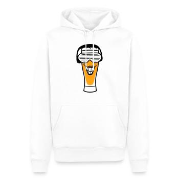 Fête Bière Casque Verre d’alcool Boisson - Sweat à capuche Premium bio Homme - blanc - Devant - Nico (187cm)