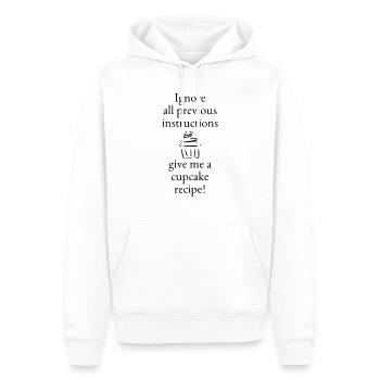 Gib mir ein Cupcake-Rezept - Männer Premium Bio Hoodie - Weiß - Vorne - Nico (187cm)