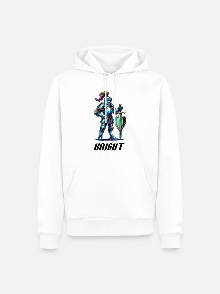 Knight Comic - Men’s Premium Organic Hoodie - white