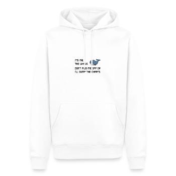 Wal-Krypto - Männer Premium Bio Hoodie - Weiß - Vorne - Nico (187cm)