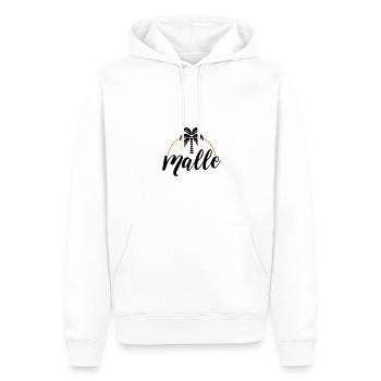 Malle Palme - Sweat à capuche Premium bio Homme - blanc - Devant - Nico (187cm)