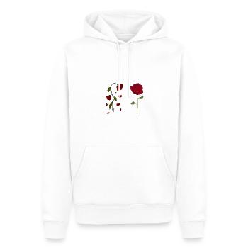 Unisex Premium T-shirt - Männer Premium Bio Hoodie - Weiß - Vorne - Nico (187cm)