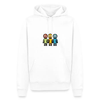 Équipe de bande dessinée Zombies Halloween - Sweat à capuche Premium bio Homme - blanc - Devant - Nico (187cm)