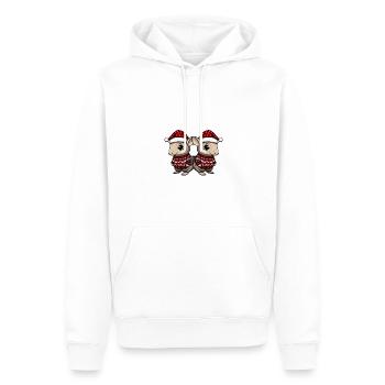 L’équipe de Noël de l’Armadillo - Sweat à capuche Premium bio Homme - blanc - Devant - Nico (187cm)