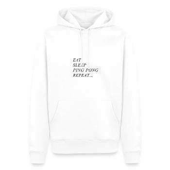 Eat Sleep Pingpong Repeat Cool Chemise de tennis de table - Sweat à capuche Premium bio Homme - blanc - Devant - Nico (187cm)