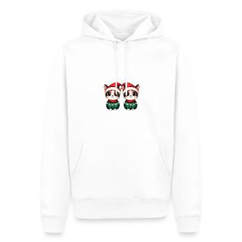Katze Weihnachten Team - Männer Premium Bio Hoodie - Weiß - Vorne - Nico (187cm)