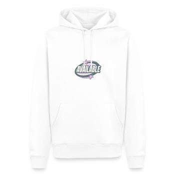 Available - Männer Premium Bio Hoodie - Weiß - Vorne - Nico (187cm)