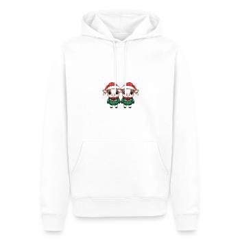 Équipe de Noël de la vache - Sweat à capuche Premium bio Homme - blanc - Devant - Nico (187cm)