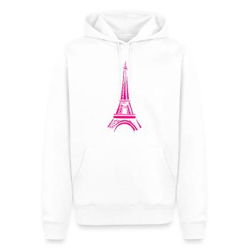 Eiffelturm - Männer Premium Bio Hoodie - Weiß - Vorne - Nico (187cm)
