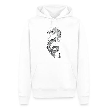 dragon chinois - Scène 12 - Sweat à capuche Premium bio Homme - blanc - Devant - Nico (187cm)