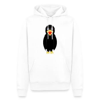Rabe - Männer Premium Bio Hoodie - Weiß - Vorne - Nico (187cm)