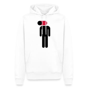 Handy an, Gehirn aus - Männer Premium Bio Hoodie - Weiß - Vorne - Nico (187cm)