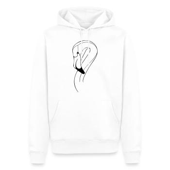 Flamingo - Männer Premium Bio Hoodie - Weiß - Vorne - Nico (187cm)