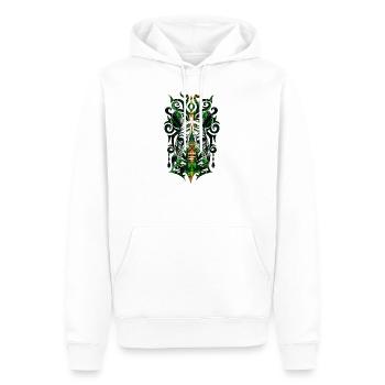 African Rhino Tribal - Men’s Premium Organic Hoodie - white - Front - Nico (187cm)