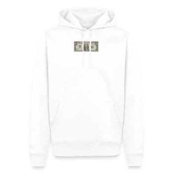 Collecte d'argent - Sweat à capuche Premium bio Homme - blanc - Devant - Nico (187cm)