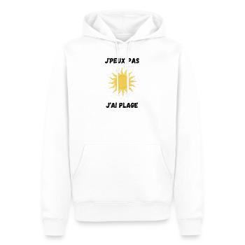 Ich kann nicht, ich habe Strand - Männer Premium Bio Hoodie - Weiß - Vorne - Nico (187cm)