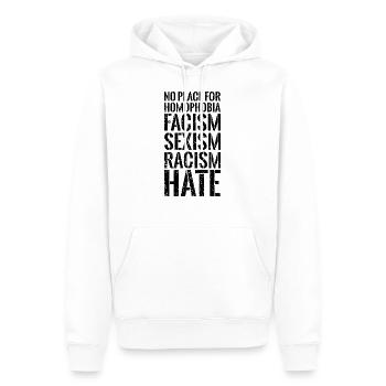 No place for homophobia cadeau droits de l’homme - Sweat à capuche Premium bio Homme - blanc - Devant - Nico (187cm)