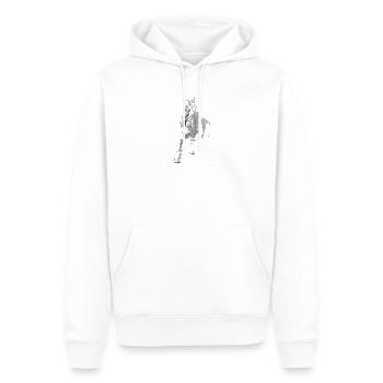 cheval - Sweat à capuche Premium bio Homme - blanc - Devant - Nico (187cm)